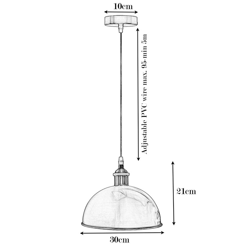 Single Indoor Ceiling Pendant Light Fitting Copper Island Industrial Vintage