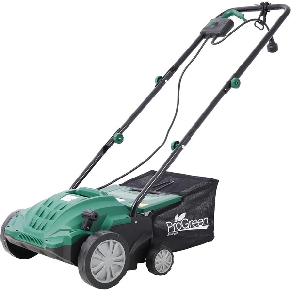 13-Inch 12 Amp 2-in-1 Electric Dethatcher and Scarifier with 31.7QT