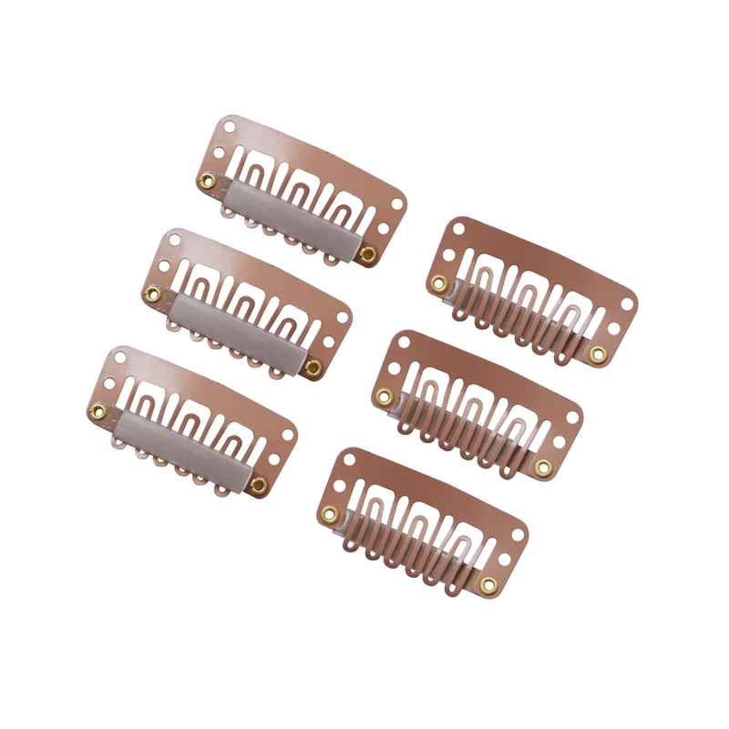 YANTAISIYU 20 Pieces 32mm Hairpieces Snap Clips U Shape Wig