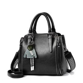 BUKESIYI CCDE77139 Women's Shoulder Bag Handbag Women's Small Shoulder Bag Weekender Patent PU Leather, black, BUKESIYI Bag