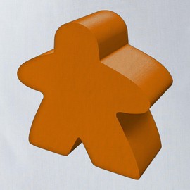 CafePress Orange Meeple 18"x18" Reusable Grocery Shopping Sling Tote Bag