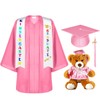 Silkfly 7 Pcs Unisex Matte 2024 Kindergarten Preschool Graduation Gown
