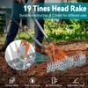 Thatch Rake for Lawns, Yofidra 15" Heavy Duty Metal Dethatcher