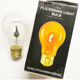 Flickering Flame Light Bulb 1 Watt, 120 Volts, Fits E26 Medium Base (Pack of 2)