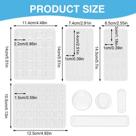 LOGJAM 76 Pcs Wall Bumpers, Rubber Self Adhesive Furniture Anti Collision Pad Door Stopper, for Toilet Covers Table Corners