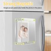 JUOIFIP 12 Pack Acrylic Polaroid Magnetic Frames for Refrigerator, Clear
