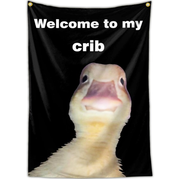 Cuiliqun Welcome to My Crib Duck Flag 3x5 Ft Funny