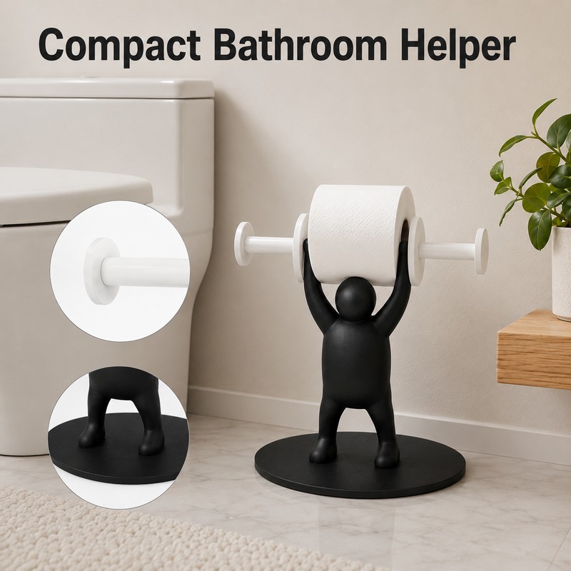 Funny Toilet Roll Holder for Bathroom - 3D Printed Fitness-Themed