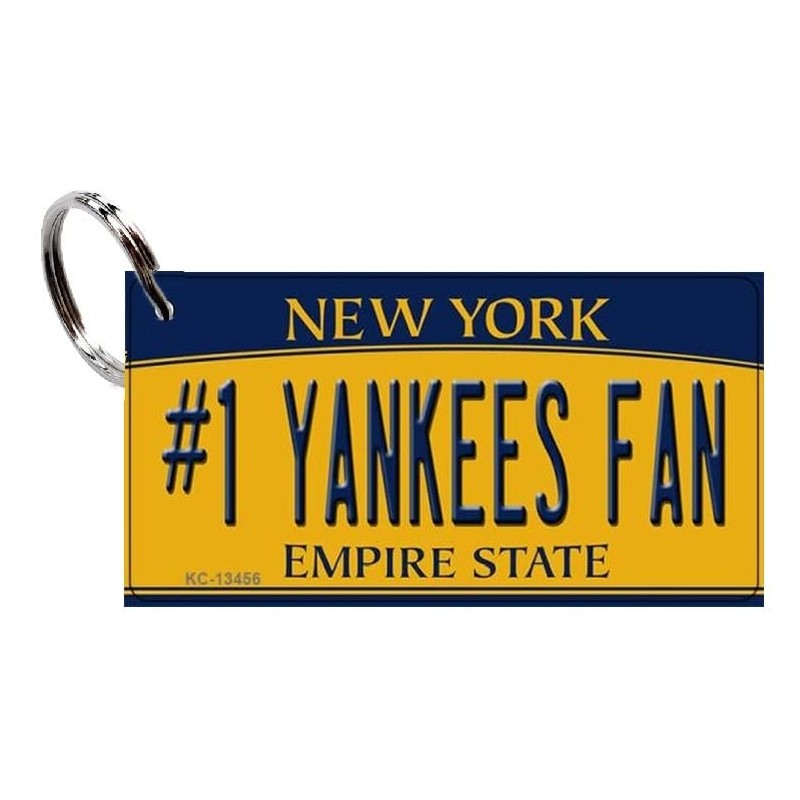 #1 Yankees Fan Bumper Sticker & Key Chain Combination Bundle