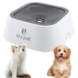 Amexo No Spill Water Bowl for Dog 1L, Slow Drink Pet Water Bowl ABS Dog Water Bowls, Non-Slip Pet Water Feeder Dispenser Large Capacity Puppy Water Bowl for Indoor Outdoor Car