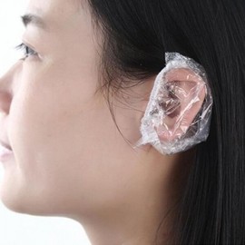 ( ) Disposable Vinyl Ear Covers for Dyeing & Perming 100 Sheets DD-10344 / ( )염색 파마 일회용 비닐 귀커버 100장 DD-10344
