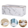 IWOWHERO Gold Marble Design Tissue Box with Space Saving Stylish