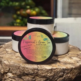 Indique Clix Peppermint and Green Tea Exfoliating Foot Scrub 8 oz New!