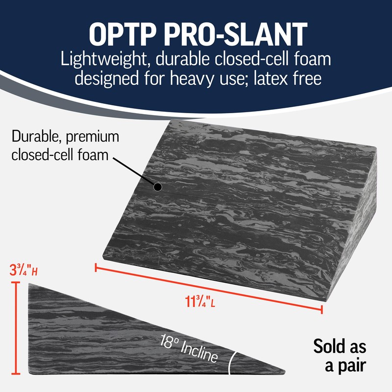 OPTP PRO-Slant – Professional Foam Incline Squat Wedge Pair and
