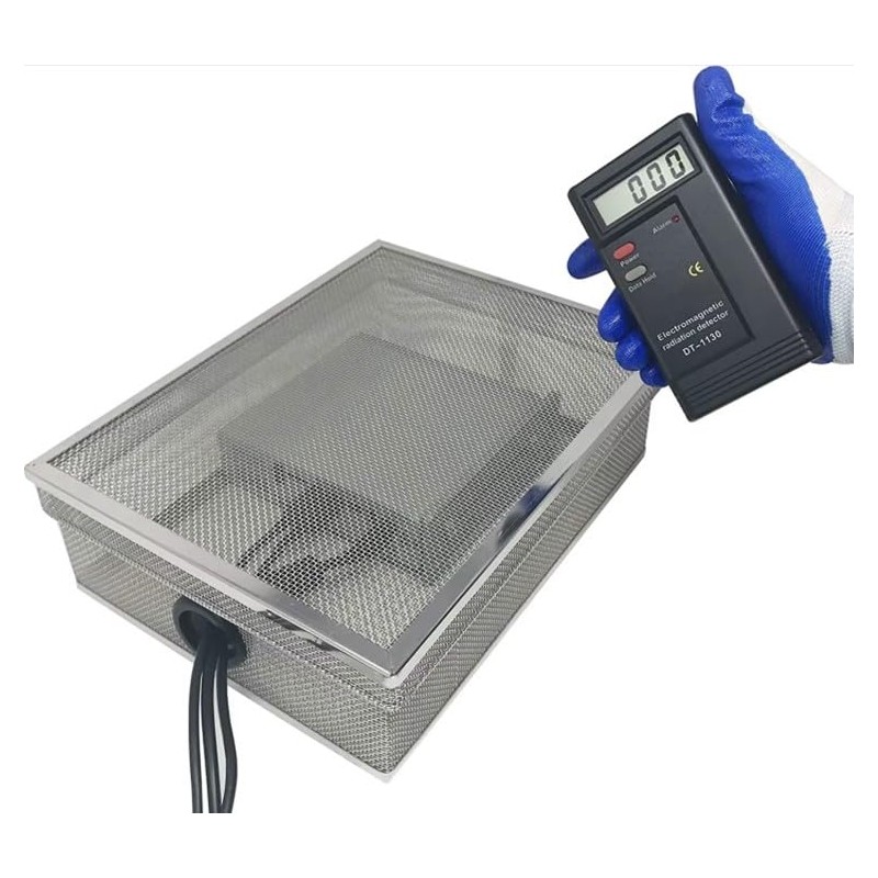 WelAide EMF Protector, Router Cage, Silver, Blocks 99.99% EMF, Compatible