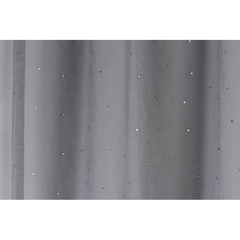 Tyrone Textiles Ltd Jewel Grey Diamante Voile Panel (Drop -