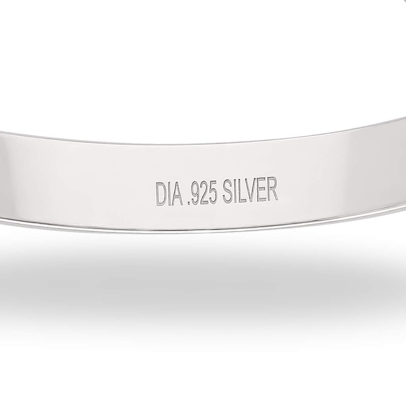 Sterling Silver Diamond Expander Bangle Childs 2.213cm Internal Diameter