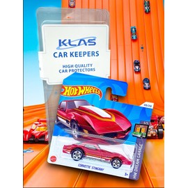 Hot Wheels Corvette Stingray (Red) 5/5 HW Dream Garage - 2024-109/250 (Short Card) - COMES IN A GENUINE KLAS CAR KEEPER PROTECTOR CASE - HTB52