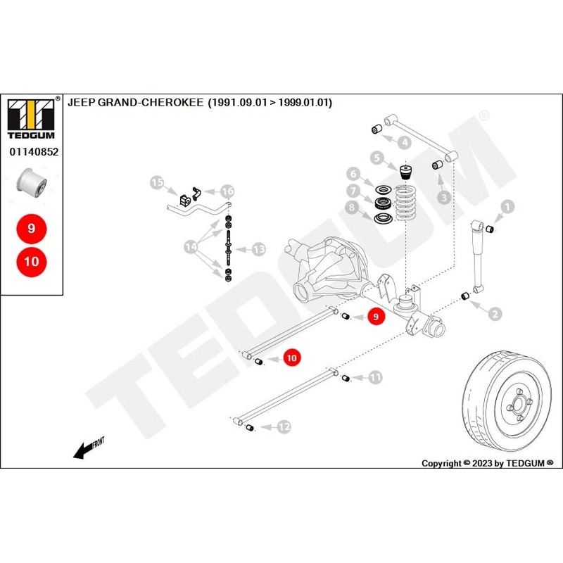 TEDGUM 01140852 Control Arm Bushing