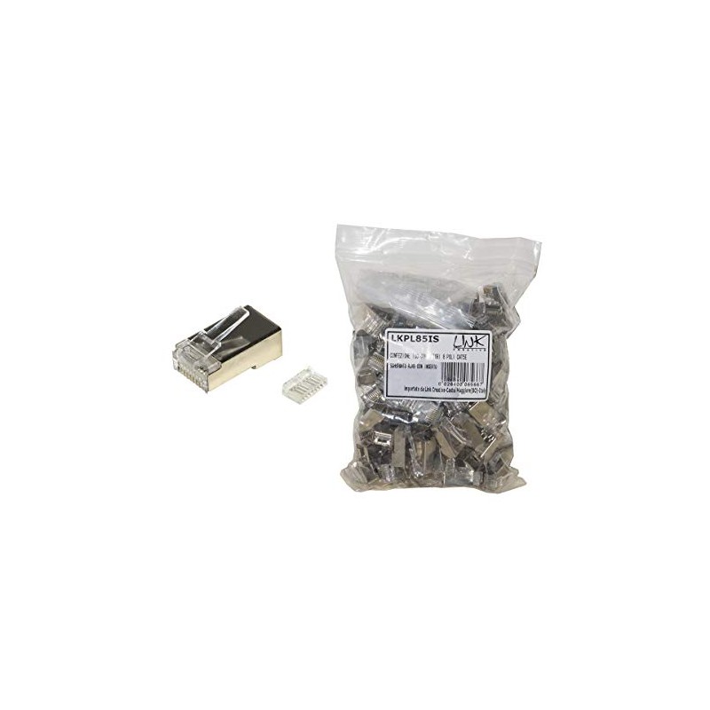 LINK PACK 100 CONNECTORS 8 POLES CAT 6 SCREENED RJ45