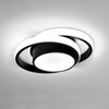 CANEOE Small Modern LED Ceiling Light,2 Rings Creative Design Ceiling