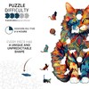 Jigfoxy Wooden Puzzle for Adults, Cat Wooden Jigsaw Puzzles for