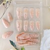 24Pcs Almond Press on Nails Medium Fake Nails with Star