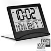 Digital Travel Alarm Clock - Foldable Calendar Temperature Timer LCD