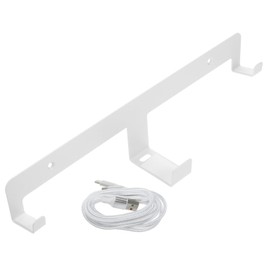 LABRIMP 1 Set Wall Mount Storage Stand for Multi Functional Touch Controller Holder with Dual Head Charging Cable Display Mount for Headset Accessories Stylish Space Saving