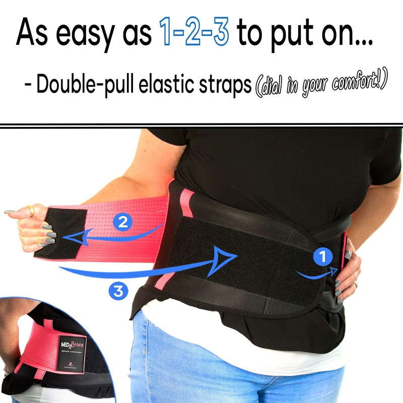 MEDiBrace Lower Back Support Belt, Lumbar Brace, Sciatica Pain Relief