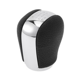 Hihaha 6 Speed Manual Gear Shift Knob for Nissan X-Trail 2002-2007 / Front Stick Shifter Lever Knob/Durable Plastic Faux Leather / 1 Pcs Black Silver Tone