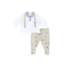 Chicco Baby Boys Completo Coprifasce E Ghettina In Cotone Pyjamas Babies, Beige, 3 months