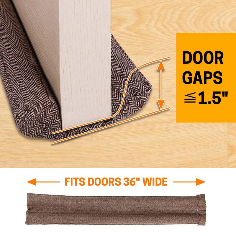 VISEMAN 36 Inch Under Door Stopper-Door Noise Blocker, Double Sided