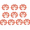 Cattle Nose Ring Set, 10 Pack, Red Plastic Weaning Tool,
