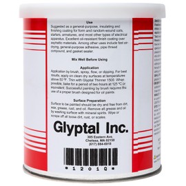 Glyptal 1201Q - Insulating Enamel Paint, Corrosion And Moisture Resistant, Red, 1 Quart, 1201 Series