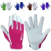 Women/Men Leather Gardening Gloves - Work Gloves for Men or