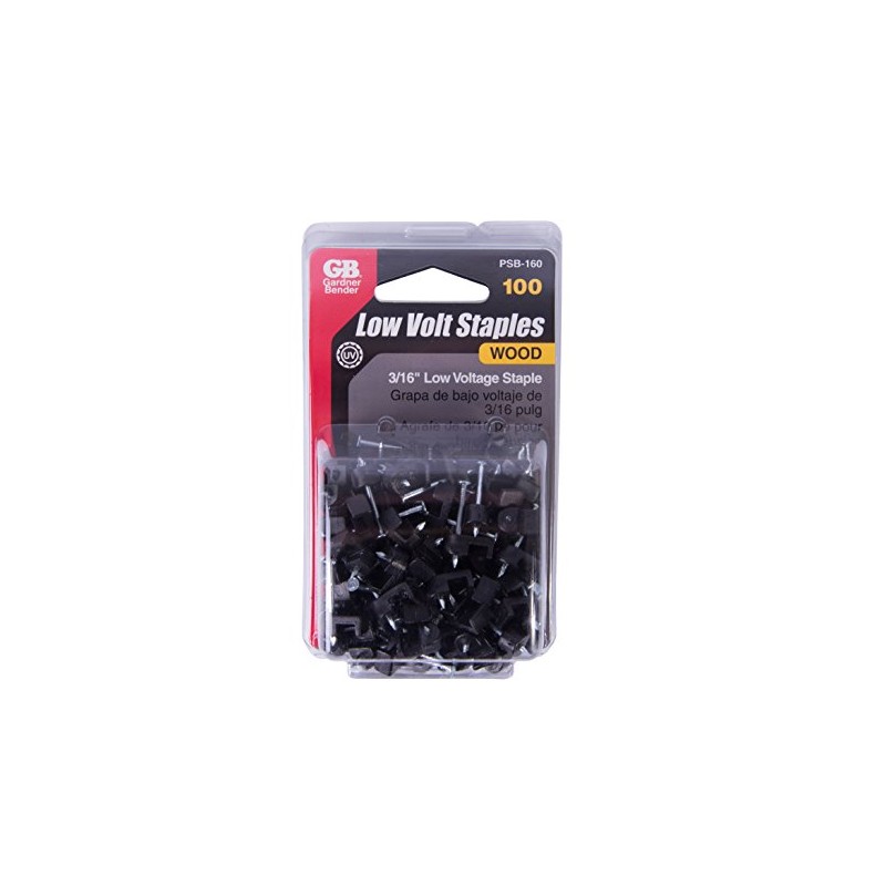 Gardner Bender PSB-160 Low-Voltage Plastic Staples, 3/16 Inch., Secures Bell