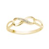 CloseoutWarehouse Cubic Zirconia Designer Aura Infinity Ring Yellow Gold-Tone Plated