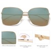 SOJOS SJ1082 Women's Large Square Oversized Rectangular Designer Style Sunglasses,