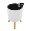 CENPEK Creative Plastic Self Watering Planter Pot With Wooden Tripod