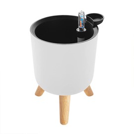 CENPEK Creative Plastic Self Watering Planter Pot With Wooden Tripod for Home Garden decoration