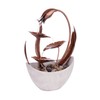 Alpine Corporation ZEN918 Indoor Tabletop Multi-Tiered Metal Falling Leaves Water