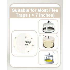 20 Pack Flea Trap Refill Discs Replacement Glue Boards, 7.1" Sticky Pads for Most Models Flea Bed Bug Traps for inside Your Home