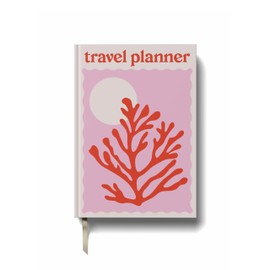 Yop & Tom Red Coral Travel Planner - Vacation Planner with 7 Trips, Budget, Accommodations, Space for Journaling, Memories and More