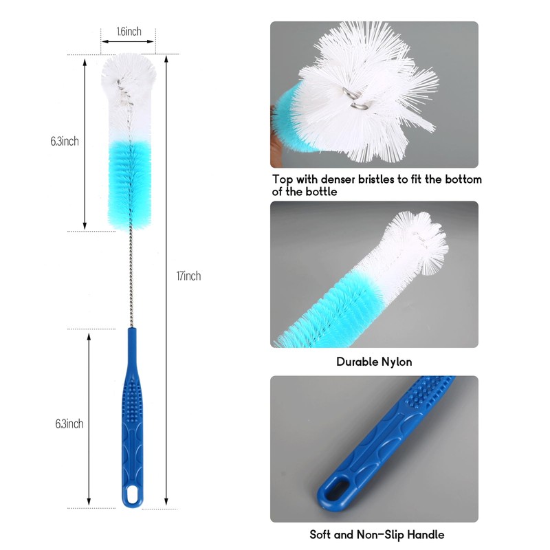 12 Pack Glass Tube Pipe Cleaner Brush Set, 17 Inch