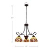 Chloe Lighting Serenity Victorian Tiffany-Style Dark Bronze 3 Light Mini