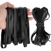 Rubber Bands, Pack of 100 Elastic Rubber Rings, Black, 5