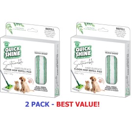 Holloway House 2X HOLLOWAY HOUSE QUICK SHINE HARD-SURFACE SPRAY MOP REFILL PAD 2 REUSABLE PADS