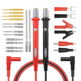 SNAKOL 22-Piece Multimeter Test Lead Kit, Back Probe Test Leads,Multimeter Probes,Test Leads with Alligator Clips, Replaceable Gold-Plated Probes,Soft Silicone Wire ，for Digital Multi Tester