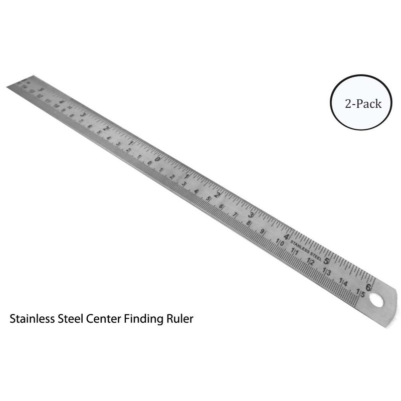 HAWK 12" Stainless Steel Centering Ruler : (Pack of 2